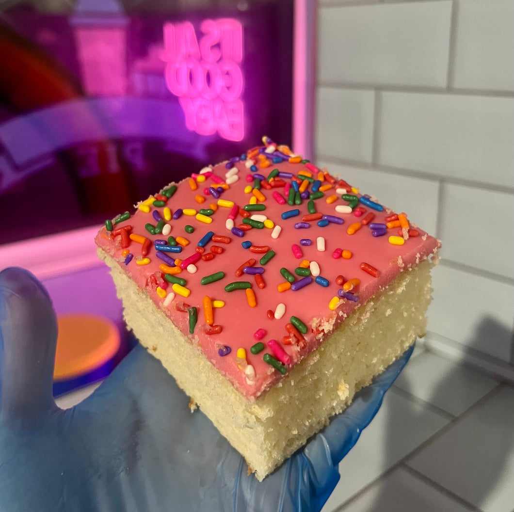 Pink Milky Bar School Cake