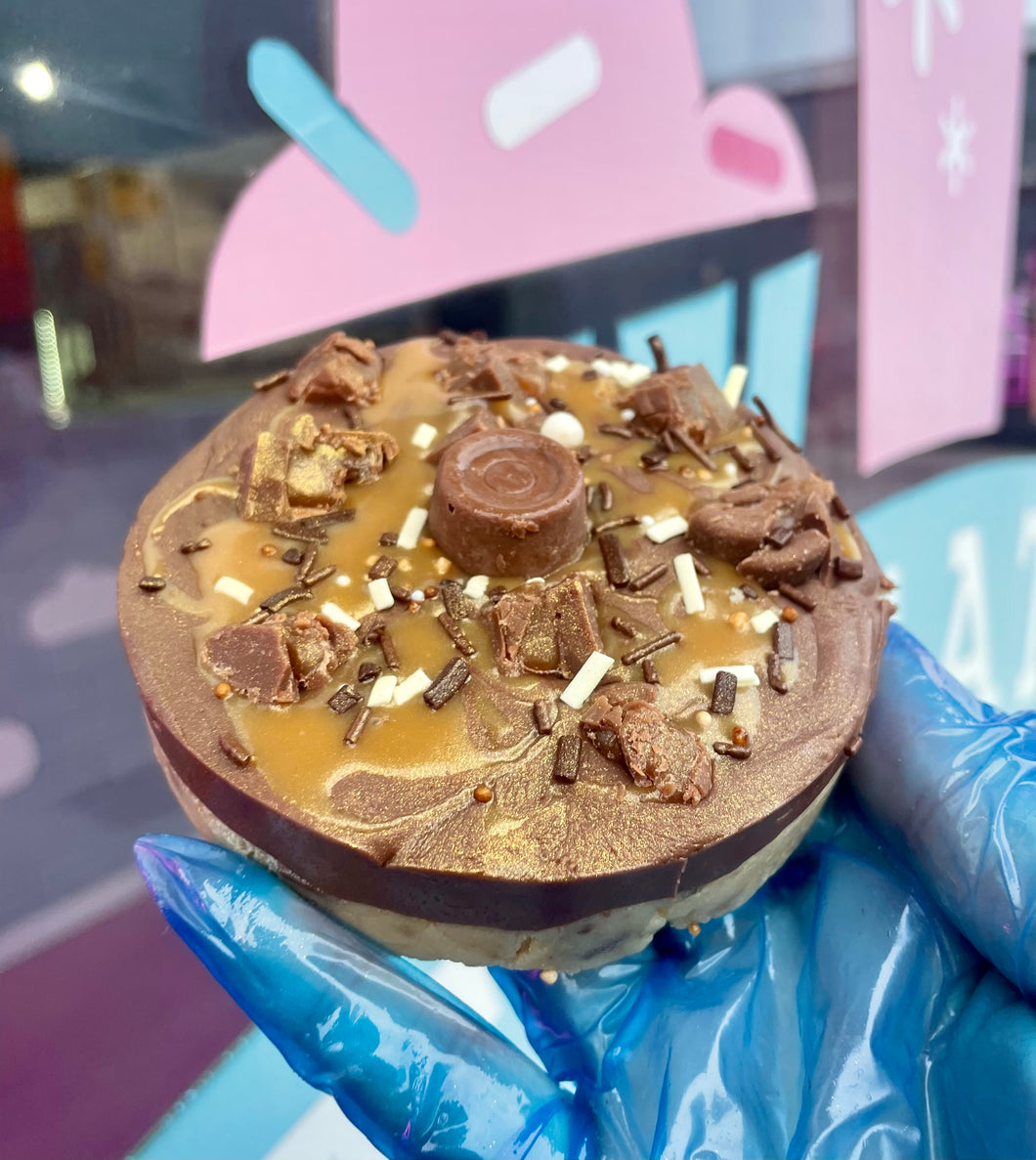 Individual Rolo Cookie Dough Pie